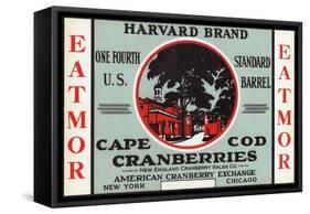 Cape Cod, Massachusetts - Harvard Eatmor Cranberries Brand Label-Lantern Press-Framed Stretched Canvas