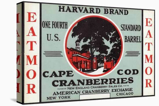 Cape Cod, Massachusetts - Harvard Eatmor Cranberries Brand Label-Lantern Press-Stretched Canvas