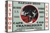 Cape Cod, Massachusetts - Harvard Eatmor Cranberries Brand Label-Lantern Press-Stretched Canvas