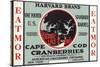 Cape Cod, Massachusetts - Harvard Eatmor Cranberries Brand Label-Lantern Press-Stretched Canvas