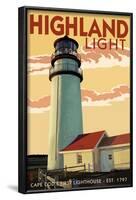 Cape Cod, Massachusetts - Highland Light-Lantern Press-Framed Art Print