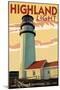 Cape Cod, Massachusetts - Highland Light-Lantern Press-Mounted Art Print