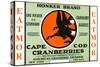 Cape Cod, Massachusetts - Honker Eatmor Cranberries Brand Label-Lantern Press-Stretched Canvas