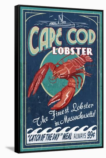 Cape Cod, Massachusetts - Lobster-Lantern Press-Framed Stretched Canvas