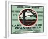 Cape Cod, Massachusetts, Lone Pine Brand Cranberry Label-Lantern Press-Framed Art Print