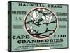 Cape Cod, Massachusetts - Magnolia Brand Cranberry Label-Lantern Press-Stretched Canvas