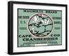 Cape Cod, Massachusetts - Magnolia Brand Cranberry Label-Lantern Press-Framed Art Print