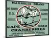 Cape Cod, Massachusetts - Magnolia Brand Cranberry Label-Lantern Press-Mounted Art Print