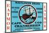 Cape Cod, Massachusetts - Mayflower Eatmor Cranberries Brand Label-Lantern Press-Mounted Art Print