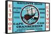 Cape Cod, Massachusetts - Mayflower Eatmor Cranberries Brand Label-Lantern Press-Framed Stretched Canvas