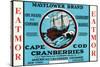 Cape Cod, Massachusetts - Mayflower Eatmor Cranberries Brand Label-Lantern Press-Stretched Canvas