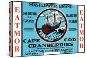 Cape Cod, Massachusetts - Mayflower Eatmor Cranberries Brand Label-Lantern Press-Stretched Canvas