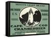 Cape Cod, Massachusetts - Minots Light Brand Cranberry Label-Lantern Press-Framed Stretched Canvas