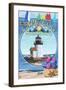 Cape Cod, Massachusetts - Montage-Lantern Press-Framed Art Print