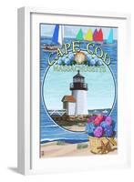 Cape Cod, Massachusetts - Montage-Lantern Press-Framed Art Print