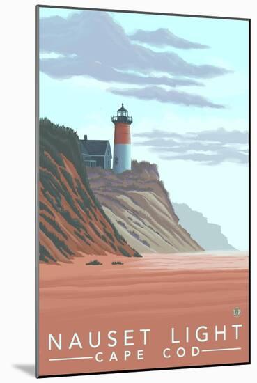 Cape Cod, Massachusetts, Nauset Lighthouse-Lantern Press-Mounted Art Print
