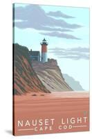 Cape Cod, Massachusetts, Nauset Lighthouse-Lantern Press-Stretched Canvas