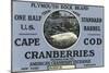 Cape Cod, Massachusetts, Plymouth Rock Brand Cranberry Label-Lantern Press-Mounted Art Print