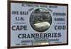 Cape Cod, Massachusetts, Plymouth Rock Brand Cranberry Label-Lantern Press-Framed Art Print