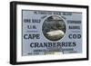 Cape Cod, Massachusetts, Plymouth Rock Brand Cranberry Label-Lantern Press-Framed Art Print