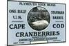 Cape Cod, Massachusetts - Plymouth Rock Brand Cranberry Label-Lantern Press-Mounted Premium Giclee Print