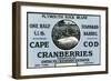 Cape Cod, Massachusetts - Plymouth Rock Brand Cranberry Label-Lantern Press-Framed Art Print