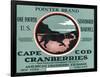 Cape Cod, Massachusetts - Pointer Brand Cranberry Label-Lantern Press-Framed Art Print