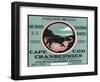 Cape Cod, Massachusetts - Pointer Brand Cranberry Label-Lantern Press-Framed Art Print