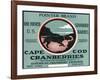 Cape Cod, Massachusetts - Pointer Brand Cranberry Label-Lantern Press-Framed Art Print