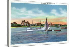 Cape Cod, Massachusetts - Sailboats in Lewis Bay, Englewood Beach View-Lantern Press-Stretched Canvas