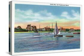Cape Cod, Massachusetts - Sailboats in Lewis Bay, Englewood Beach View-Lantern Press-Stretched Canvas