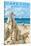 Cape Cod, Massachusetts - Sand Castle-Lantern Press-Stretched Canvas