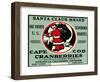 Cape Cod, Massachusetts - Santa Claus Brand Cranberry Label-Lantern Press-Framed Art Print