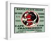 Cape Cod, Massachusetts - Santa Claus Brand Cranberry Label-Lantern Press-Framed Art Print