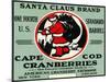 Cape Cod, Massachusetts - Santa Claus Brand Cranberry Label-Lantern Press-Mounted Art Print