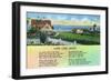 Cape Cod, Massachusetts - Scenic View of Homes with a Poem-Lantern Press-Framed Art Print