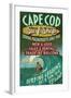 Cape Cod, Massachusetts - Surf Shop-Lantern Press-Framed Art Print