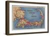 Cape Cod, Massachusetts - Tourists' Auto Map of Cape Cod-Lantern Press-Framed Art Print