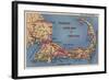 Cape Cod, Massachusetts - Tourists' Auto Map of Cape Cod-Lantern Press-Framed Art Print