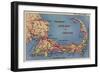 Cape Cod, Massachusetts - Tourists' Auto Map of Cape Cod-Lantern Press-Framed Art Print