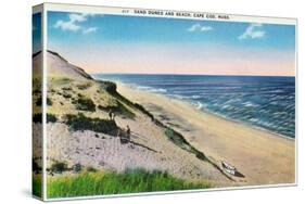 Cape Cod, Massachusetts - View of Sand Dunes and the Beach-Lantern Press-Stretched Canvas