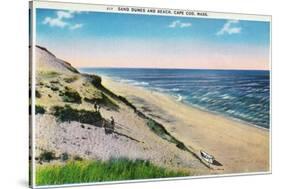 Cape Cod, Massachusetts - View of Sand Dunes and the Beach-Lantern Press-Stretched Canvas