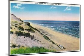 Cape Cod, Massachusetts - View of Sand Dunes and the Beach-Lantern Press-Mounted Art Print