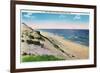 Cape Cod, Massachusetts - View of Sand Dunes and the Beach-Lantern Press-Framed Premium Giclee Print