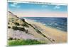 Cape Cod, Massachusetts - View of Sand Dunes and the Beach-Lantern Press-Mounted Premium Giclee Print