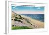 Cape Cod, Massachusetts - View of Sand Dunes and the Beach-Lantern Press-Framed Art Print