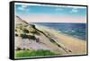 Cape Cod, Massachusetts - View of Sand Dunes and the Beach-Lantern Press-Framed Stretched Canvas