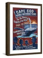 Cape Cod, Massachusetts - Whale Watching-Lantern Press-Framed Art Print