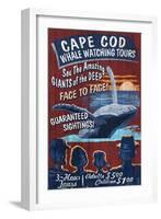 Cape Cod, Massachusetts - Whale Watching-Lantern Press-Framed Art Print