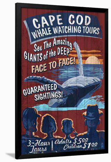 Cape Cod, Massachusetts - Whale Watching-Lantern Press-Framed Art Print